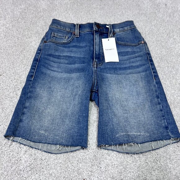 Level99 Shorts Women’s Blue Denim Pockets Size 24 NWT - Picture 6 of 11